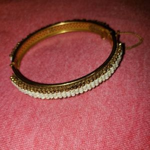 Vintage Miriam Haskell Hinged Mesh Bangle Bracelet